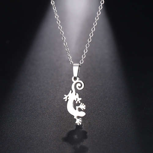 TITANIUM (NEVER FADE)"Gecko" Necklace 45 cm (SILVER ONLY)