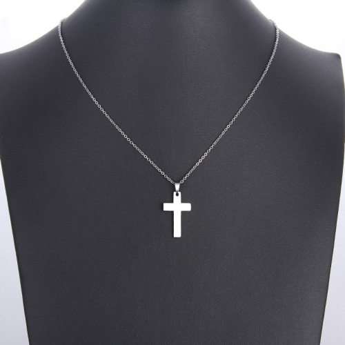 Titanium Cross Necklace **R 699** 45 cm (SILVER)