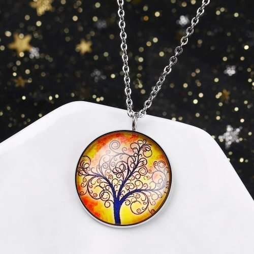 Titanium "Tree Of Life**Necklace 45 cm R 599** (SILVER)