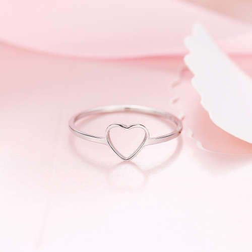 Titanium Heart Ring Size 10 US *R 599* (SILVER & GOLD)