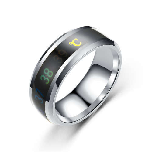 RETAIL PRICE: R 1 299 (NEVER FADE) Titanium Temperature Smart Ring Size 11 US (BLACK ONLY)