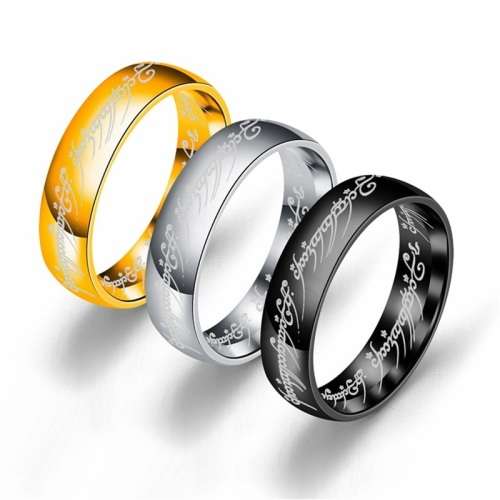 Titanium "Lord Of The Rings" Ring Size 11 US *R 799* (GOLD)