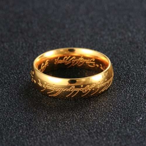 Titanium "Lord Of The Rings" Ring Size 11 US *R 799* (GOLD)