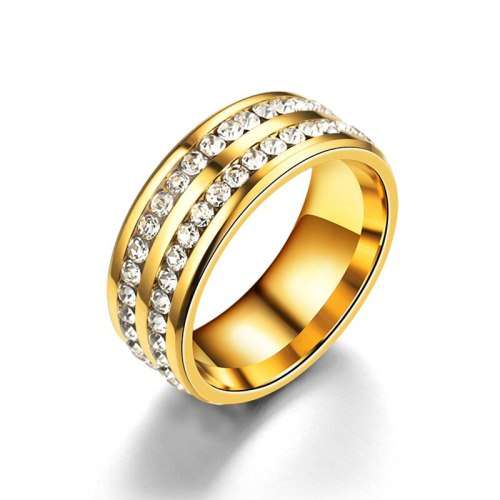 Titanium Ring With Simulated Black Diamonds **R 999** Size 9 US BLACK