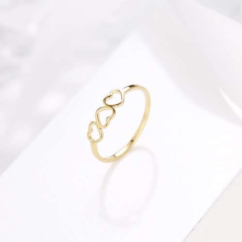 Titanium 3-Hearts Ring Size 6; 7; 8; 9 US *R 599* (SILVER)