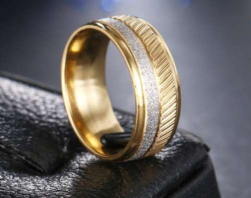 Titanium Frosted Ring *R 899* Size 10 US