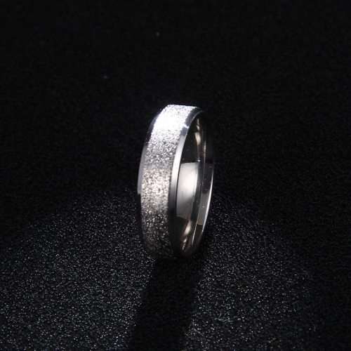 Titanium Frosted Ring Size 9; 10 US *R 599* (BLACK)