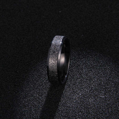 Titanium Frosted Ring Size 9; 10 US *R 599* (BLACK)
