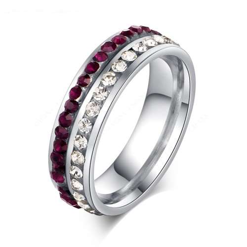 Retail Price: R 1 699 Titanium Ring Simulated Purple & White Diamonds Size 7;9;10;11 US