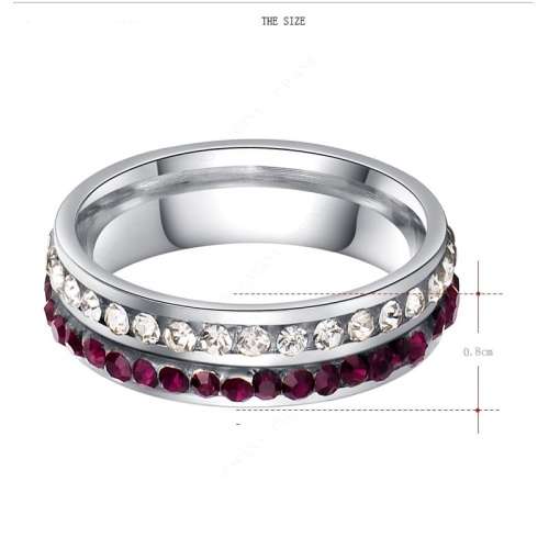 Retail Price: R 1 699 Titanium Ring Simulated Purple & White Diamonds Size 7;9;10;11 US