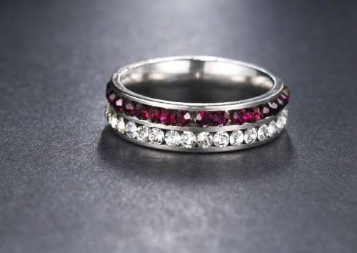 Retail Price: R 1 699 Titanium Ring Simulated Purple & White Diamonds Size 7;9;10;11 US