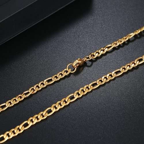 TITANIUM (NEVER FADE) Figaro Bracelet 22 cm  (SILVER ONLY)