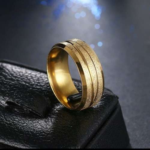 Retail Price R 1 199 Frosted Titanium Men's Ring 8 mm Size 10 US (GOLD)