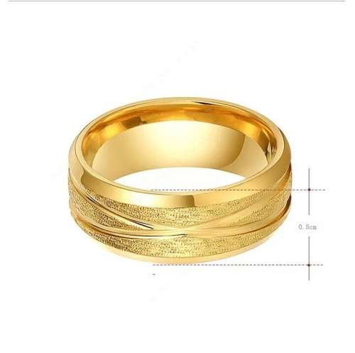 Retail Price R 1 199 Frosted Titanium Men's Ring 8 mm Size 10 US (GOLD)