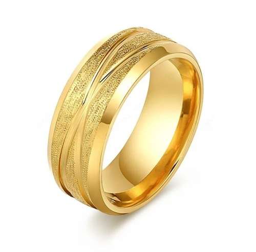 Retail Price R 1 199 Frosted Titanium Men's Ring 8 mm Size 10 US (GOLD)