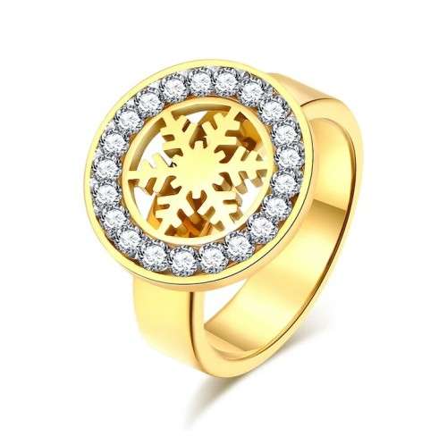RETAIL PRICE: R 1 999 Titanium Snowflake Ring With Simulated Diamond Size 10 US (SILVER)