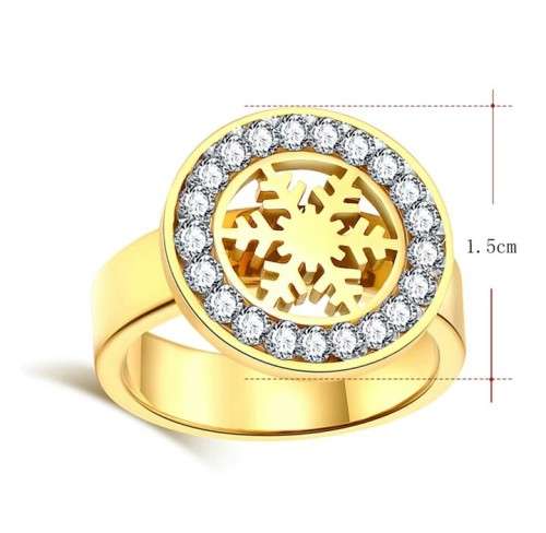 RETAIL PRICE: R 1 999 Titanium Snowflake Ring With Simulated Diamond Size 10 US (SILVER)