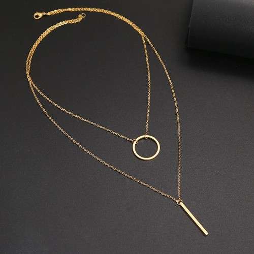 Retail Price: R 1 099 Titanium Stick Pendant Necklace 50 cm (GOLD ONLY)