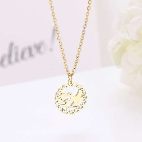 RETAIL PRICE: R 899 Titanium Elegant Dove Necklace 45 cm (GOLD ONLY)