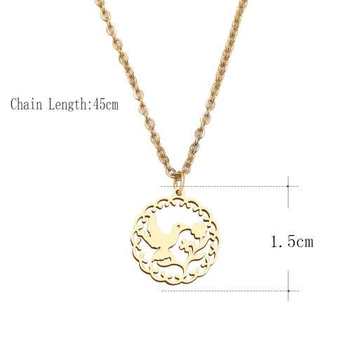RETAIL PRICE: R 899 Titanium Elegant Dove Necklace 45 cm (GOLD ONLY)