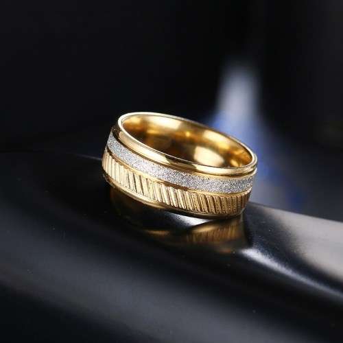 Retail Price R 1 599 Frosted Titanium Men's Ring 8 mm Size 11 US (Gold ONLY)