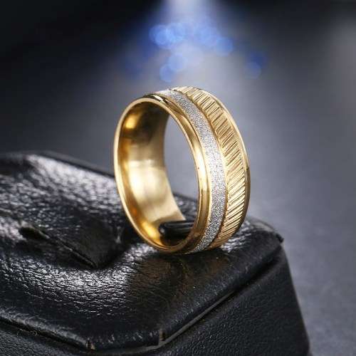 Retail Price R 1 599 Frosted Titanium Men's Ring 8 mm Size 11 US (Gold ONLY)