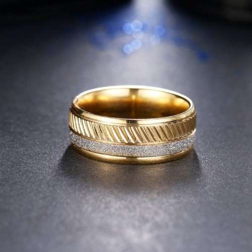 Retail Price R 1 599 Frosted Titanium Men's Ring 8 mm Size 11 US (Gold ONLY)