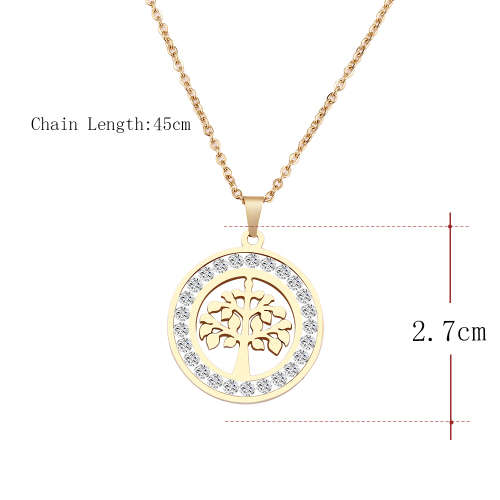 Retail Price: R 1 899 Titanium "Tree Of Life" Necklace With Simulated Diamonds  45 cm