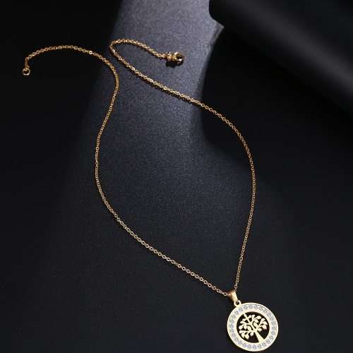 Retail Price: R 1 899 Titanium "Tree Of Life" Necklace With Simulated Diamonds  45 cm