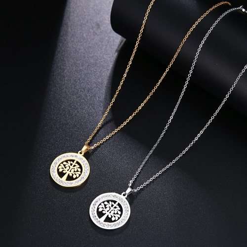 Retail Price: R 1 899 Titanium "Tree Of Life" Necklace With Simulated Diamonds  45 cm