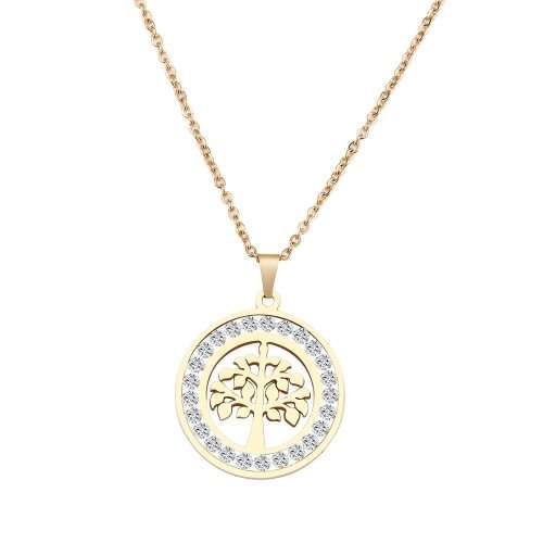 Retail Price: R 1 899 Titanium "Tree Of Life" Necklace With Simulated Diamonds  45 cm