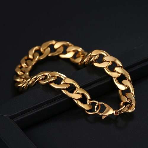 TITANIUM (NEVER FADE) Cuban Link Men's Bracelet 22 cm (SILVER ONLY)