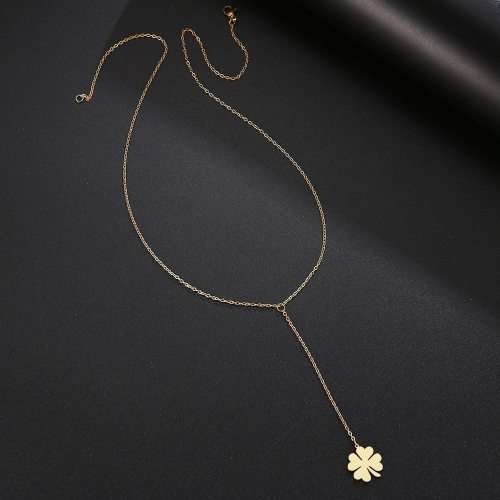 Retail Price: R 1 199 Titanium 4-Leaf Clover Necklace 60 cm (GOLD ONLY)