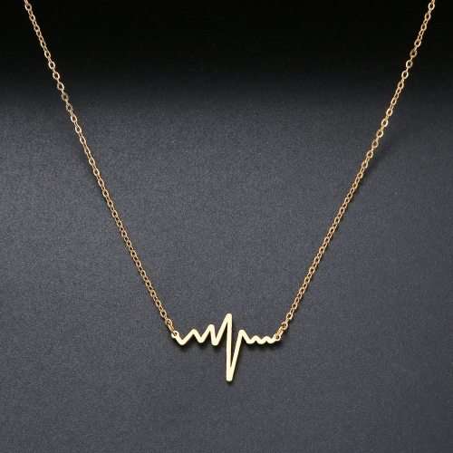 RETAIL PRICE: R 999 Titanium Heartbeat Necklace 45 cm (GOLD ONLY)
