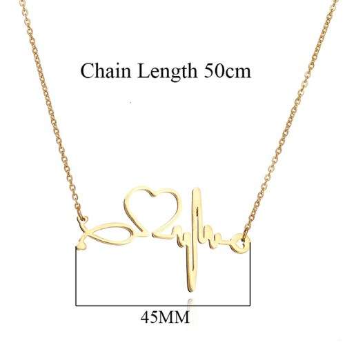 RETAIL PRICE: R 1 099 Titanium Heartbeat Necklace 50 cm (SILVER ONLY)