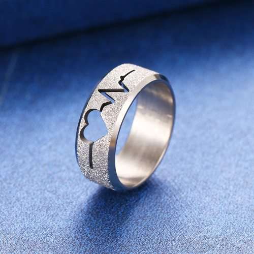 RETAIL PRICE: R 999 Titanium Heartbeat Ring Size 8 US(GOLD)