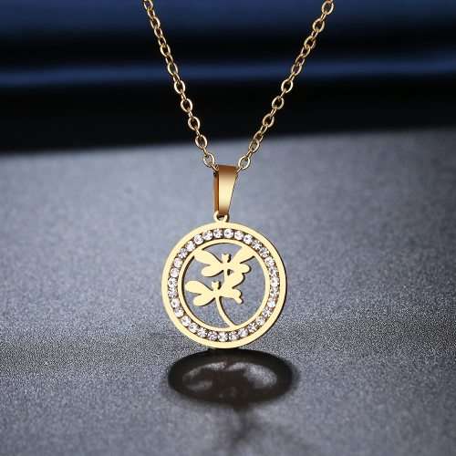 RETAIL PRICE:R 1 099 (NEVER FADE) Titanium "Dragonfly" Necklace 45 cm (SILVER ONLY)