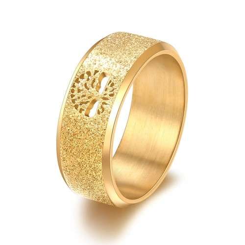 RETAIL PRICE: R 999 (NEVER FADE) Titanium "Tree Of Life" Ring Size 9 US (GOLD ONLY)
