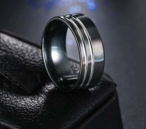 RETAIL PRICE: R 1 399 Titanium Ring 8 mm Size 10 US (BLACK  ONLY)