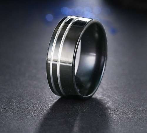 RETAIL PRICE: R 1 399 Titanium Ring 8 mm Size 10 US (BLACK  ONLY)