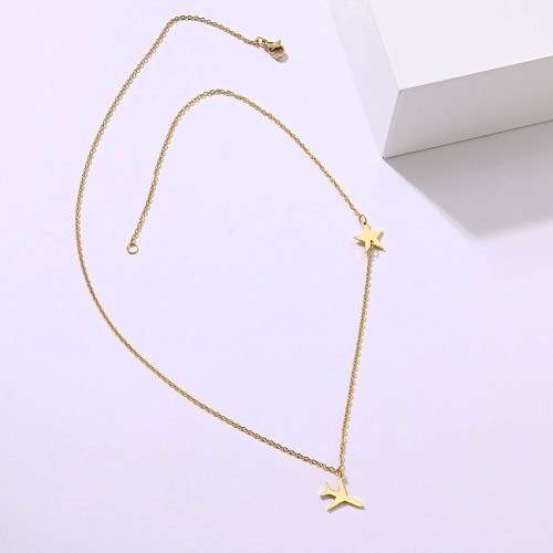 RETAIL PRICE: R 999 "Plane and Star" Necklace 45 cm SILVER ONLY