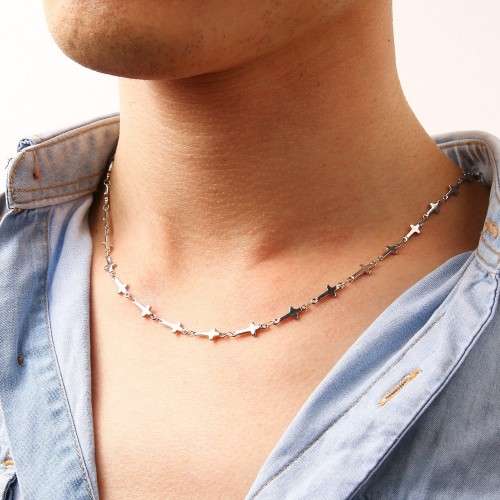 RETAIL PRICE:R1 099 (NEVER FADE) Titanium Cross Necklace 60cm (SILVER ONLY)