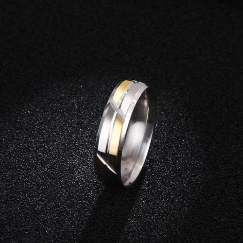 RETAIL PRICE: R 1 799 Titanium Ring With Simulated Diamond Size 11 US (TWO TONE)
