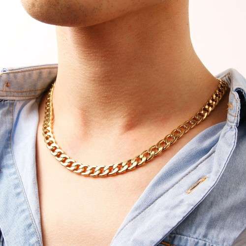Retail Price: R 1 899 (NEVER FADE) Titanium Cuban Link Men's Necklace 60 cm (GOLD ONLY)