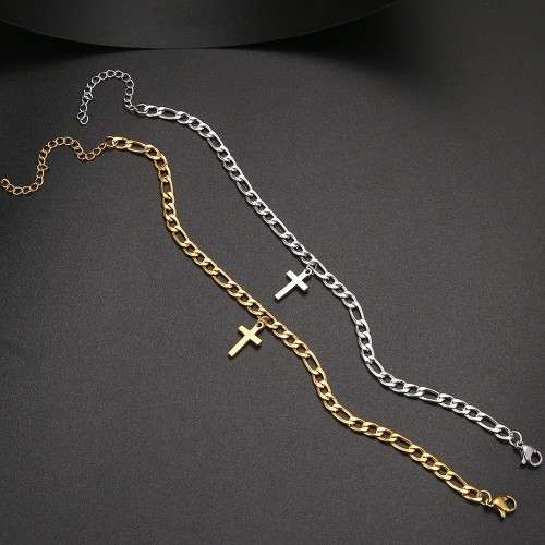 RETAIL PRICE: R 1 599 (NEVER FADE) Titanium "Cross" Bracelet 18 cm (GOLD ONLY)