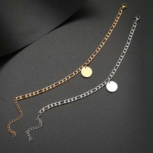 RETAIL PRICE: R 1 599 (NEVER FADE) Titanium "Engrave-able Disk" Bracelet 18 cm (GOLD ONLY)