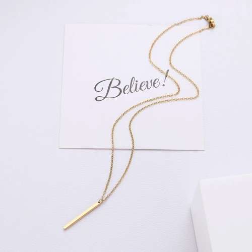 RETAIL PRICE: R 1299 (NEVER FADE)Titanium "Stick" Necklace 45 cm  (GOLD ONLY)