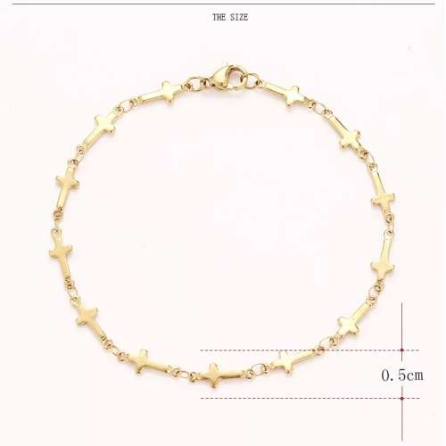 TITANIUM (NEVER FADE) Cross Bracelet 22 cm (SILVER ONLY)