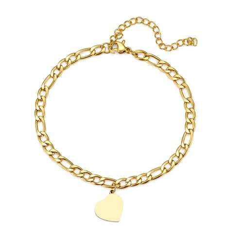 RETAIL PRICE: R 1 599 (NEVER FADE) Titanium "Heart" Bracelet 18 cm (SILVER ONLY)