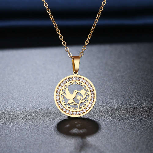 RETAIL PRICE: R 1099 (NEVER FADE) Titanium  `Dove` Necklace 45 cm  (GOLD ONLY)